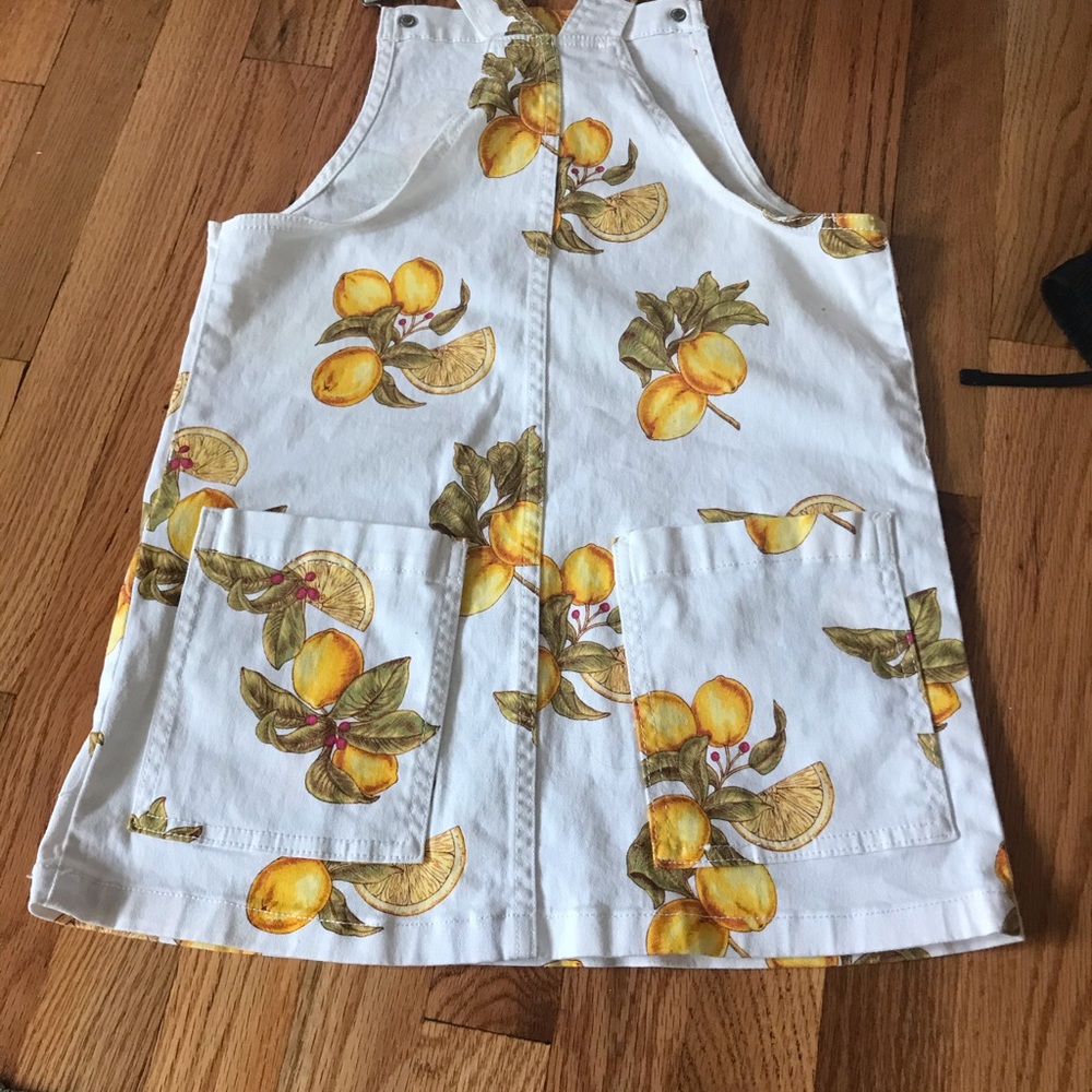 Forever21 lemon overall dress